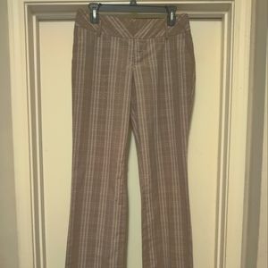 COPY - Tan/Light Brown and Striped White Trouser Pants